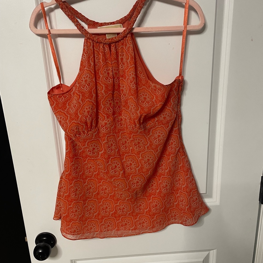 Michael Kors Vibrant Orange Paisley Halter